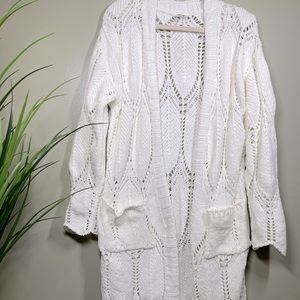 Medium freshman cream cardigan sweater